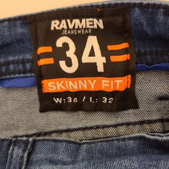 RAVMEN BLACK LABEL SKINNY FIT JEANS - 34/32 - Picture 8 of 11